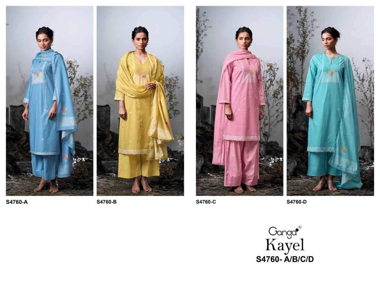 KAYEL 4760 Series By Ganga Fashion Beautiful Festive Suits Stylish Colorful Fancy Casual Wear & Ethnic Wear PREMIUM COTTON Print Dresses At Wholesale Price